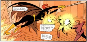 Batgirl takes on criminals in the comics