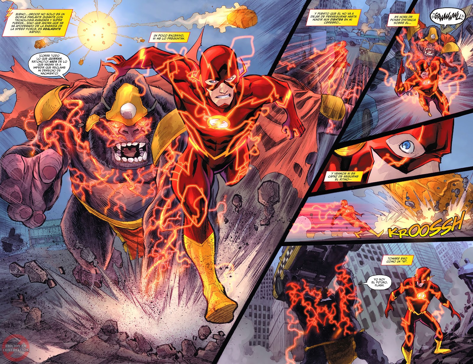 The Flash VS Gorilla Grodd In Comics