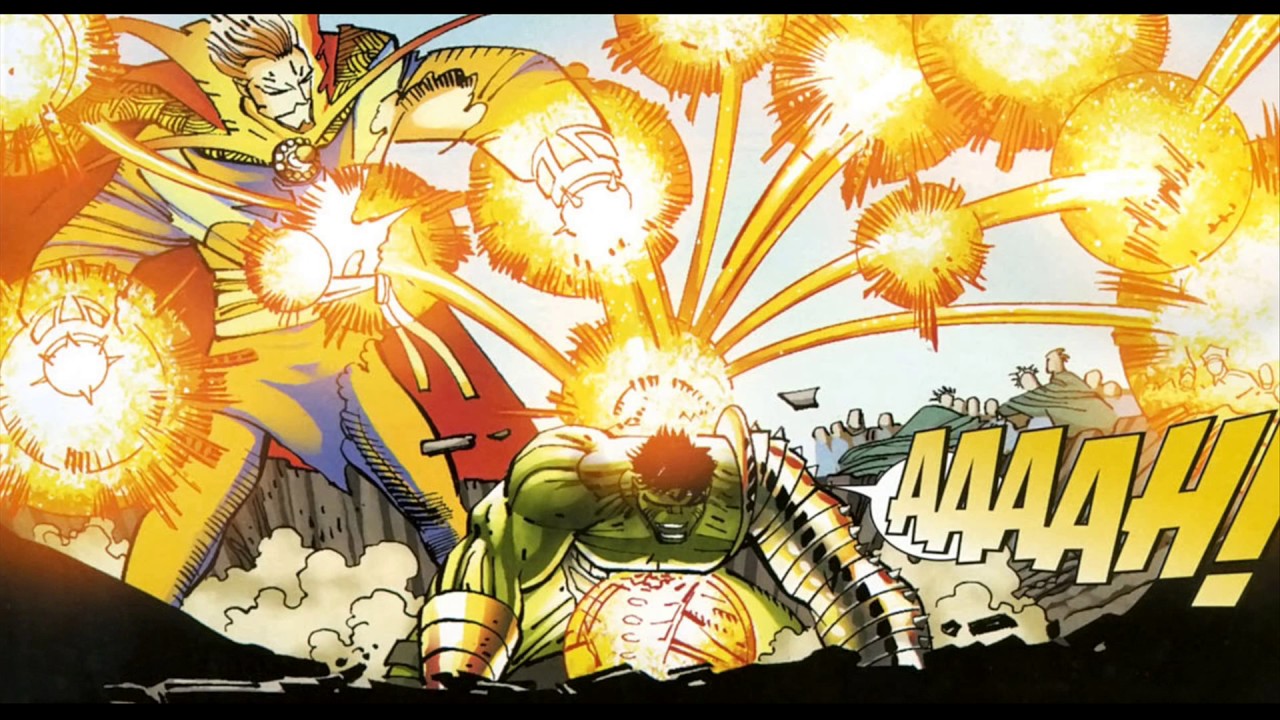 Doctor Strange fights Hulk In World War Hulk