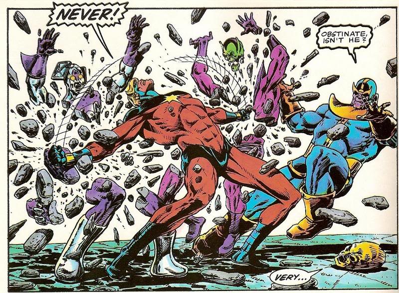 captain marvel vs thanos in avengers vs thanos