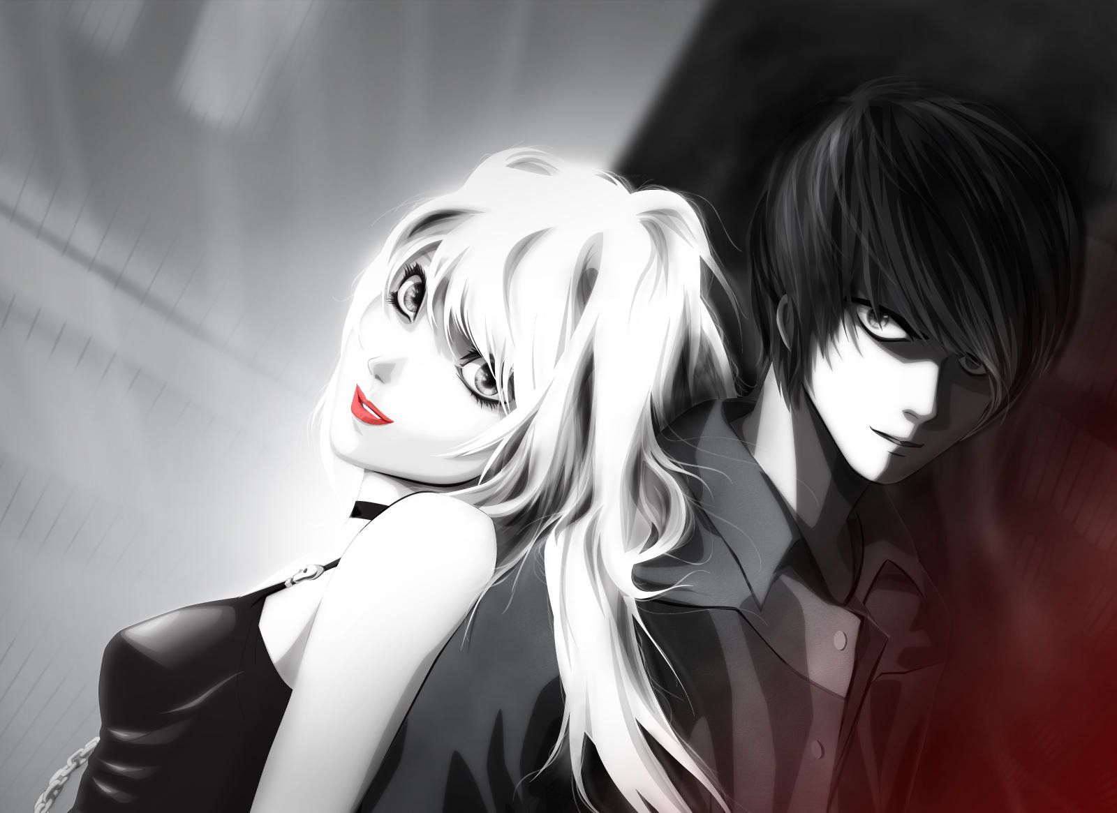 Misa and Light in Death Note