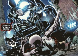 batman in the mobius chair as the god of knowledge