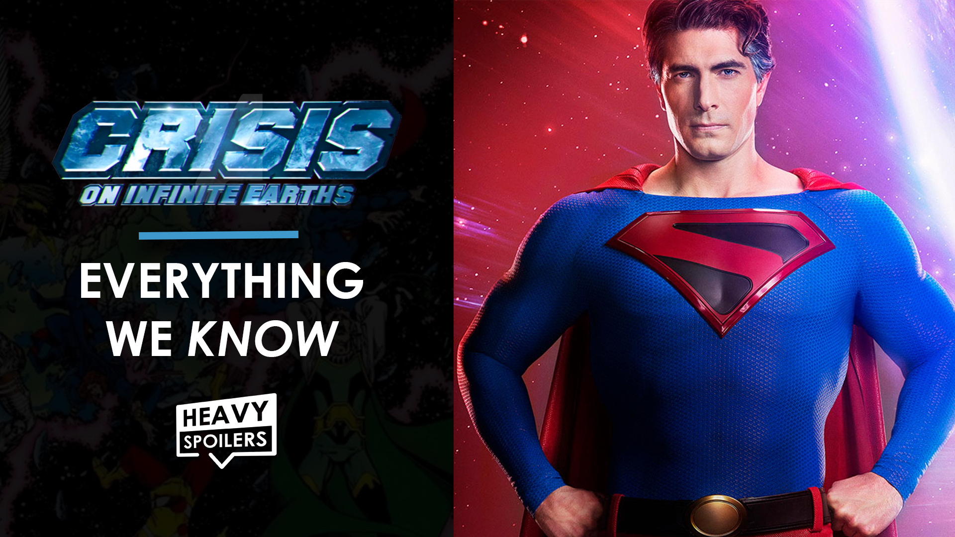 arrowverse crisis on infinite earths crossover explained everything we know so far brandon routh tom welling kevin conroy plot line story and trailer 4k