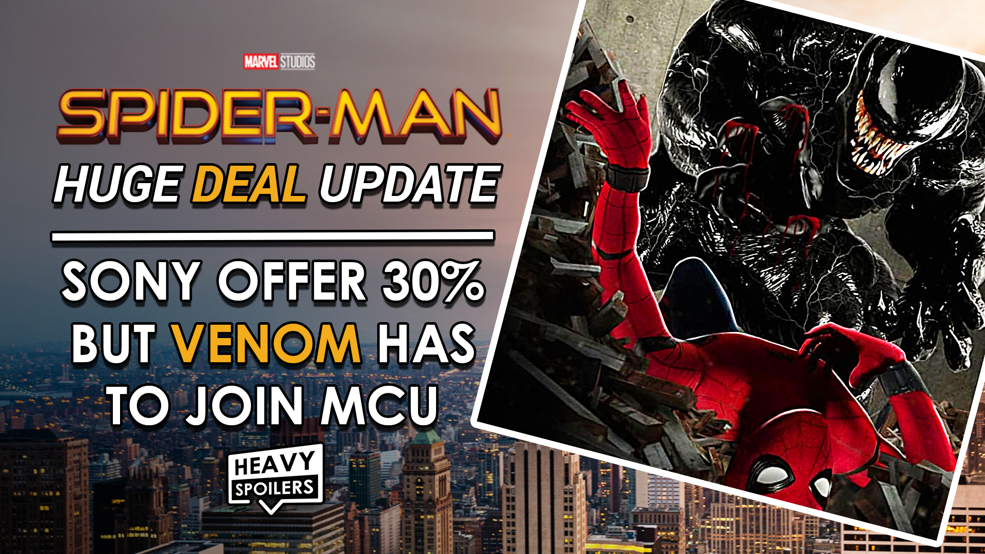spiderman back in the mcu as sony offer disney 30% for venom and tom holland spider man full deal update breakdown and spider verse cross over confirmed