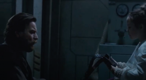 Obi-Wan gives Leia Tala's holster